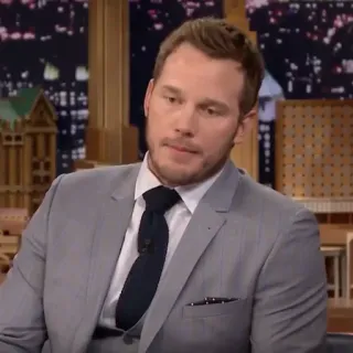 🐁 Chris Pratt aktor, selebriti, pria, setelan, potret telegram sticker