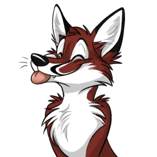 😋 raposa, desenho animado, animal, furry, fofo, animado, personagem telegram sticker