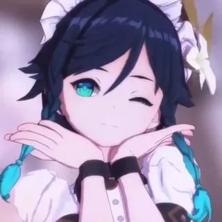 🥰 Venti Genshin Impact Anime, Gra, Venti, Genshin Impact, Słodkie, Uśmiech, Postać telegram sticker