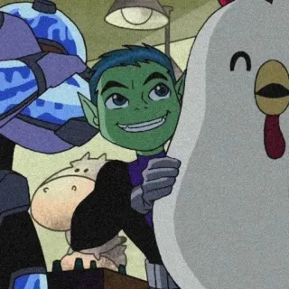 🐍 Beast Boy Teen Titans cartone animato, Beast Boy, Teen Titans, personaggio telegram sticker