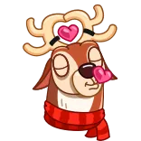 Happy New Deer telegram stickers