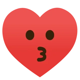 🌟 3 heart, love, emoji, kiss telegram sticker