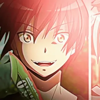 🍷 Karma Akabane Assassination Classroom Anime, Karma Akabane, Assassination Classroom, Manga, Personage, Glimlach, Jongen, rood haar telegram sticker
