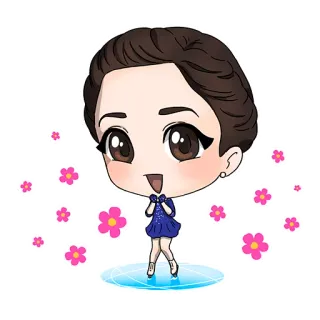 🙀 Seluncur indah, Seluncur es, Bunga, Kartun, Lucu, Kawaii whatsapp sticker