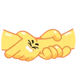 🤝 手, 漫画, 絵文字, キャラクター, 握手 whatsapp sticker