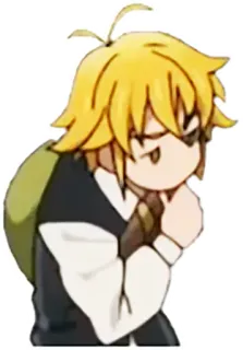🤔 Meliodas Seven Deadly Sins Anime, Meliodas, Seven Deadly Sins, Dessin animé telegram sticker