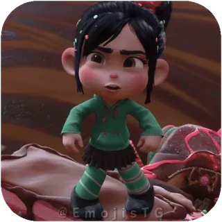 🥺 Vanellope von Schweetz Wreck-It Ralph telegram sticker