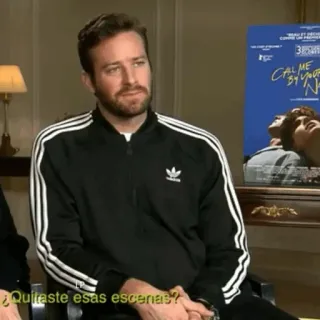 🦋 Call Me By Your Name Quisiste esas escenas? phim, Armie Hammer telegram sticker