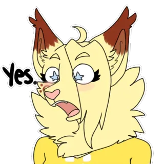 😳 Yes. animal, cat, cartoon, yes telegram sticker
