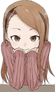 🙃 anime, girl, kawaii, cute, cartoon, art telegram sticker