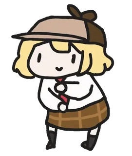 🔎 Amelia Watson ameila watson, vtuber, anime, hololive, detective, cartoon telegram sticker