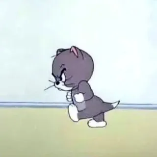 🤍 고양이, 만화, 화난, 걷는, 심술궂은 telegram sticker