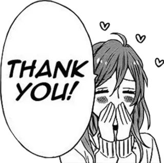 ☺️ THANK YOU! спасибо, манга, аниме, милый, приветствие telegram sticker
