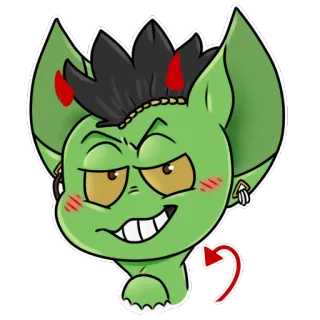 😈 sinh vật, ác quỷ, quỷ, hoạt hình, quỷ lùn, quái vật, động vật telegram sticker
