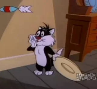 🧃 Sylvester dessin animé, chat, Sylvestre, Cartoon Network telegram sticker