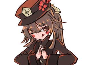 🌸 Hu Tao Genshin Impact Anime, Gioco, Genshin Impact, Hu Tao, Carino telegram sticker