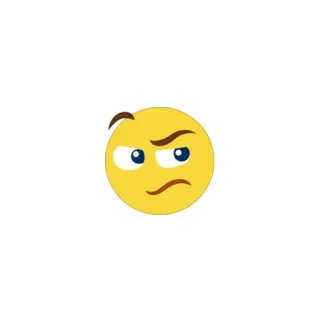 😕 emoji, angry, expression, yellow, face, mood telegram sticker
