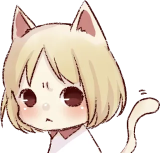 🤗 cat, anime, cartoon, cute, animal, kawaii, pet, kitten whatsapp sticker
