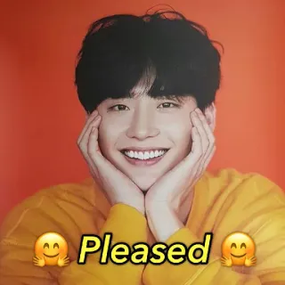 🤗 Pleased contento, felice, sorridente, emoji, uomo, ritratto telegram sticker