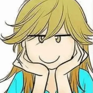 🍘 漫画, アニメ, 女の子, 笑顔, キャラクター, イラスト telegram sticker