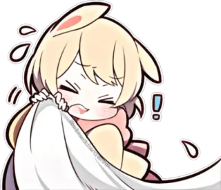 😖 Anime, Cartoon, Kawaii, Hase, Süß, Chibi, Sticker, Weinend telegram sticker