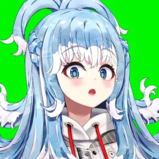 💧 Kobo Kanaeru 虚拟主播, 动漫, 女孩, 蓝发 telegram sticker