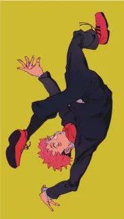 🤍 Itadori Yuji Jujutsu Kaisen anime, manga, cartoon, jujutsu kaisen, itadori yuji whatsapp sticker