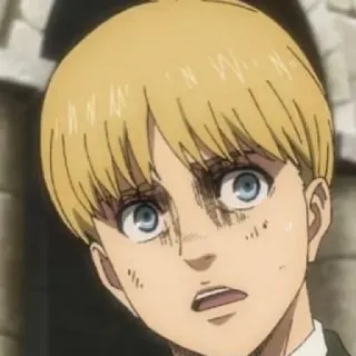 🙁 Armin Arlert Attack on Titan anime, attack on titan, armin arlert, worried, concerned, scared telegram sticker