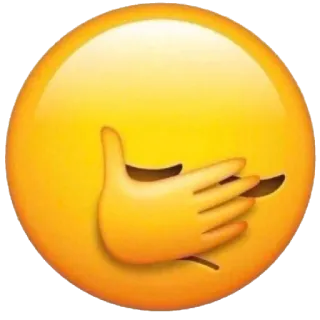 😔 Эмодзи, Лицо, Рука, Поцелуй, Воздушный поцелуй, Желтый whatsapp sticker