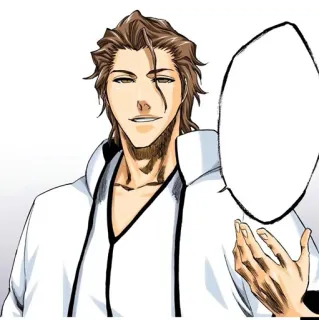 🧬 Sosuke Aizen Bleach 애니메이션, 만화, 아이젠, 소스케, 악당 telegram sticker