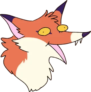 😀 キツネ, 動物, 漫画, イラスト, 挿絵, 野生動物 telegram sticker