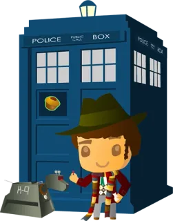 👮 Doctor Who POLICE
PUBLIC
BOX Doctor Who, TARDIS, K-9, Fantascienza, BBC, TV britannica telegram sticker