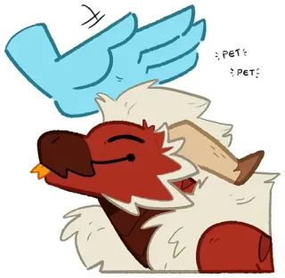 ❤️ PET PET ลูบ, มังกร, สัตว์ประหลาด, น่ารัก, อบอุ่นใจ telegram sticker