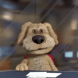 😠 Ben the Dog Talking Ben the Dog Hund, sprechend, App, Cartoon, Tier whatsapp sticker