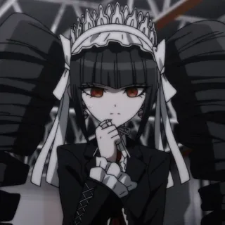 🌟 Celestia Ludenberg Danganronpa 动漫, 塞蕾丝缇雅·罗登堡, 弹丸论破, 哥特萝莉 telegram sticker