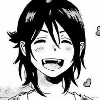 🖤 Anime, Manga, Felice, Sorriso, Carino telegram sticker