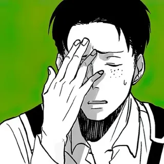 🤦‍♂ Anime, Mangá, Triste, Emocional, Personagem, Ilustração telegram sticker