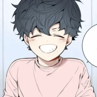 😉 Anime, Manga, Chico, Lindo, Sonriendo, Dibujos animados telegram sticker