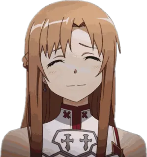 😊 Asuna Yuuki Sword Art Online Anime, Sword Art Online, Asuna Yuuki, Waifu, Garota Anime, Sorriso telegram sticker