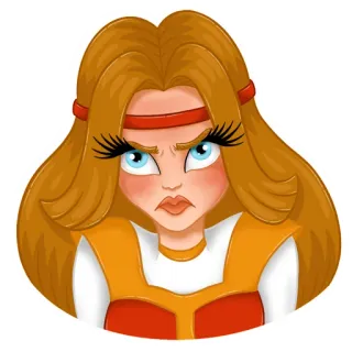 😡 mulher, desenho animado, raiva, rosto, feminino, expressão whatsapp sticker