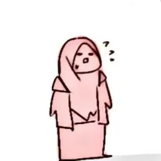 🌺 hijab, musulmano, donna, cartone animato, schizzo, scarabocchio, abbigliamento whatsapp sticker