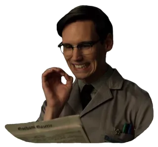 👌 Riddler Gotham Gotham Gazette Готэм, Загадочник, Эдвард Нигма, Комикс, DC Comics, Сериал telegram sticker