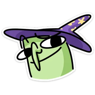 😏 magicien, magie, dessin animé, fantaisie, personnage, fantaisiste, autocollant whatsapp sticker