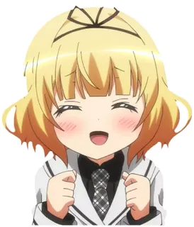 😊 Anime, Feliz, Fofo, Menina, Desenho animado telegram sticker