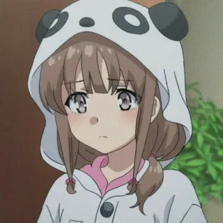 🪜 Anime, Gadis, Panda, Lucu, Hoodie, Kartun whatsapp sticker