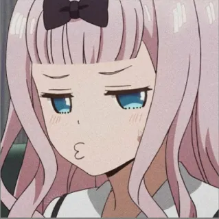😚 Chika Fujiwara Kaguya-sama: Love Is War аниме, чика, кагуя-сама, милый, каваий telegram sticker
