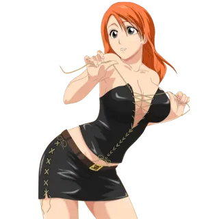 😯 Orihime Inoue Bleach anime, girl, sexy, orange hair telegram sticker