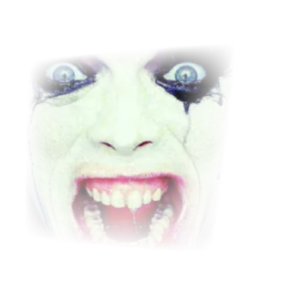 😱 horror, creepy, scary, face, makeup, shocking telegram sticker