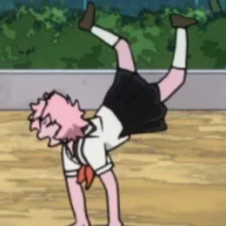 🥠 Mina Ashido My Hero Academia anime, girl, pink hair, Mina, My Hero Academia, character, cute telegram sticker