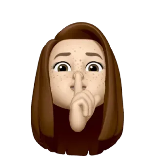 🤫 psst, emoji, Ruhe, still, Finger, Lippen telegram sticker